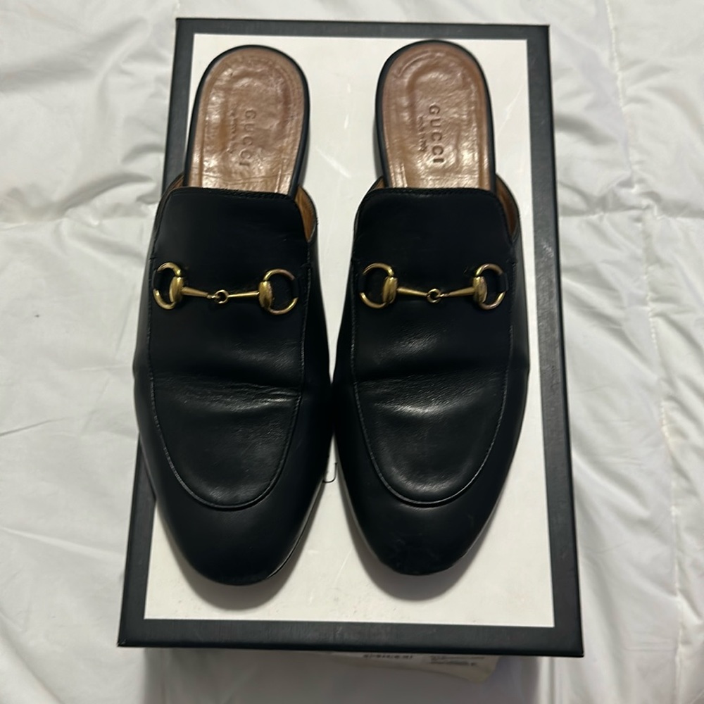 Gucci WOMEN'S PRINCETOWN LEATHER SLIPPER